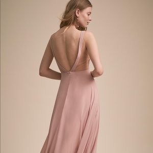 BHLDN “Colby” Dress- blush floor-length bridesmaid dress